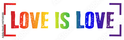 Fotomural love is love, rubber, stamp - LGBT