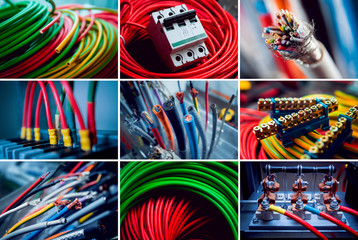 Collage of electrical equipment