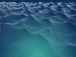 Abstract 3d  Illustration of water surface mesh. Grid background.