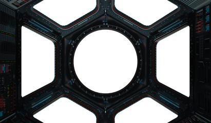 Canvas Print - space station window 3d rendering