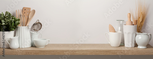 Kitchen utensils and dishware Poster Mural XXL
