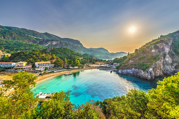 Palaiokastritsa beach on Corfu islands, Greece.