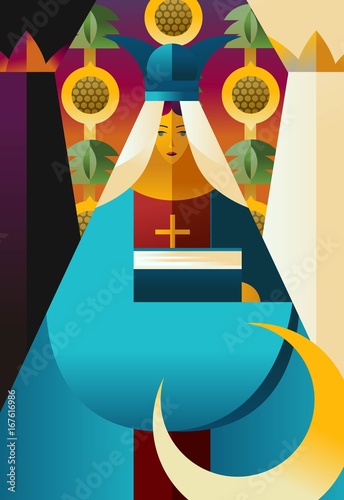 Cuadros en Lienzo second tarot card the high priestess popess