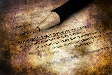 Wall Mural - Employment form grunge concept