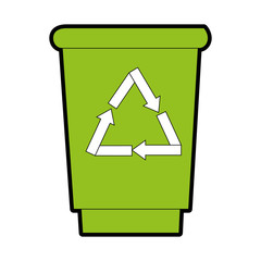 Poster - trash bucket icon