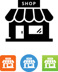 Sticker - Retail Shop With Sign Icon