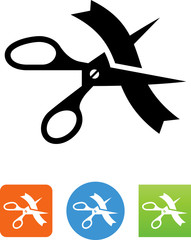 Sticker - Ribbon Cutting Icon - Illustration