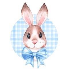 Cute rabbit. Watercolor illustration