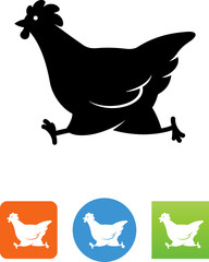 Sticker - Running Chicken Icon