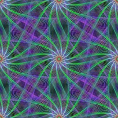 Poster - Colorful seamless fractal pattern
