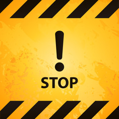 Poster - danger stop sign