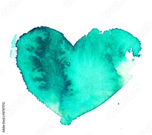 Cuadros en Lienzo Rainbow colors watercolor paint stains backgrounds set