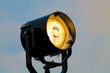 A search light of a rescue boat in a cold winter day