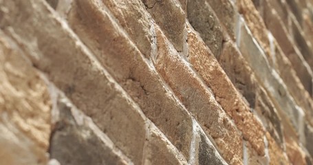 Canvas Print - Wall brick texture out of building