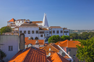 Fototapete - Sintra National palace building architectural view, Portugal