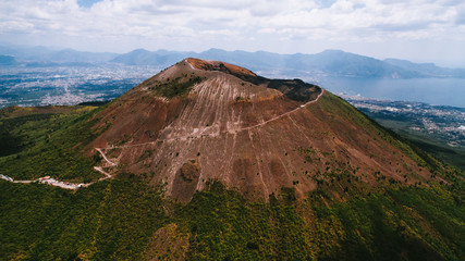 Vesuvius volcano from the air