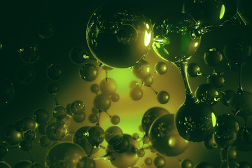 Fototapete - Green bubble texture