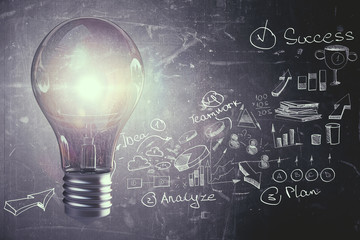 Aufkleber - idea and innovation concept
