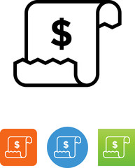 Sticker - Sales Receipt Icon - Illustration