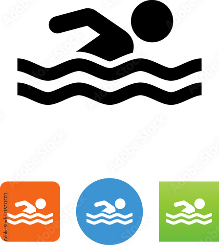 Fotomural Swimming Icon - Illustration