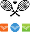 Tennis Rackets Icon - Illustration