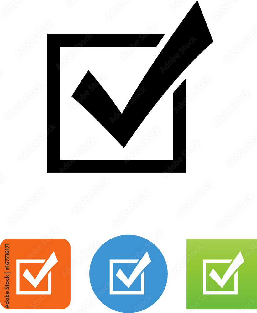 Vector Checkbox Icon - Illustration Stock Vector | Adobe Stock