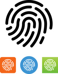 Poster - Vector Fingerprint Icon - Illustration