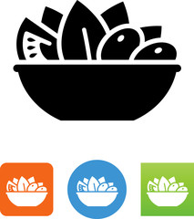 Wall Mural - Vector Salad Icon - Illustration