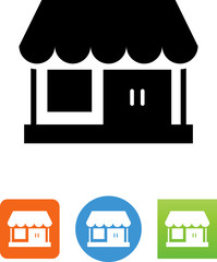 Canvas Print - Vector Store Building Icon - Illustration