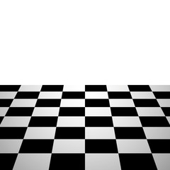 Wall Mural - Chess board background perspective view