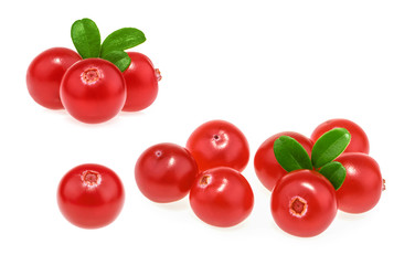 Wall Mural - Cranberries isolated on white background