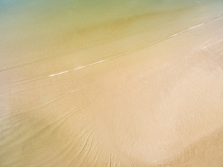 Wall Mural - Top view of sandy beach background at sea