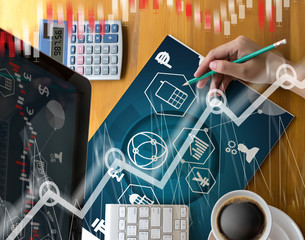 Poster - Financial forex Stock market, financial, business Candle stick graph chart