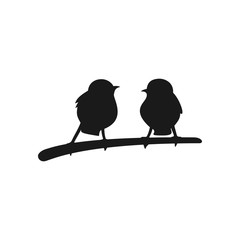 two birds logo vector.