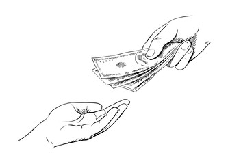 the transfer of money, vector