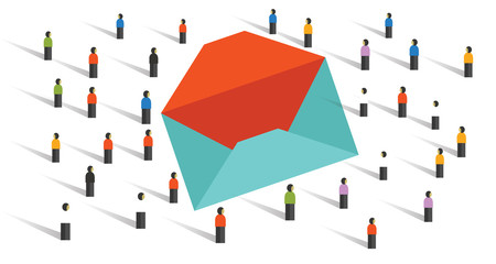 Poster - send email newsletter to the crowd marketing blast subscribe business mass