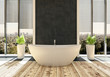 Moderne freistehende Badewanne in modernem Design