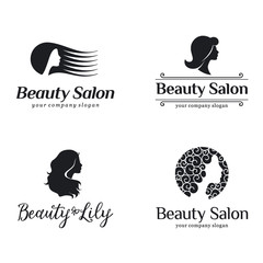 Wall Mural - Vector logo set for beauty salon, hair salon, cosmetic