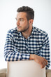 © GVS - Portrait of handsome man sitting on chair