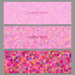 Poster - Abstract tiled rectangle pattern banner design set
