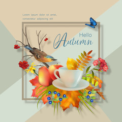 Wall Mural - Vector Autumn Card