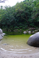 Green water of the Mossman River running through the Daintree Rainforest in Far North Queensland