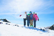 © Connect Images - Family on skiing holiday, Hintertux, Tirol, Austria