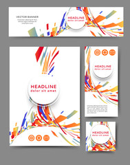 Wall Mural - Set of promotional flyers