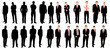 © zolotons - Vector, isolated silhouette of men, business collection, set,