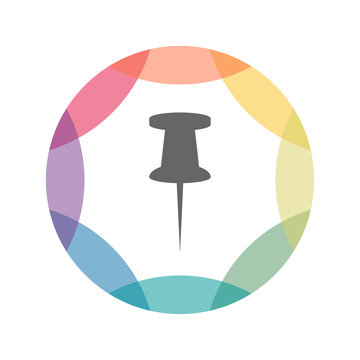farbiges Icon - Pin