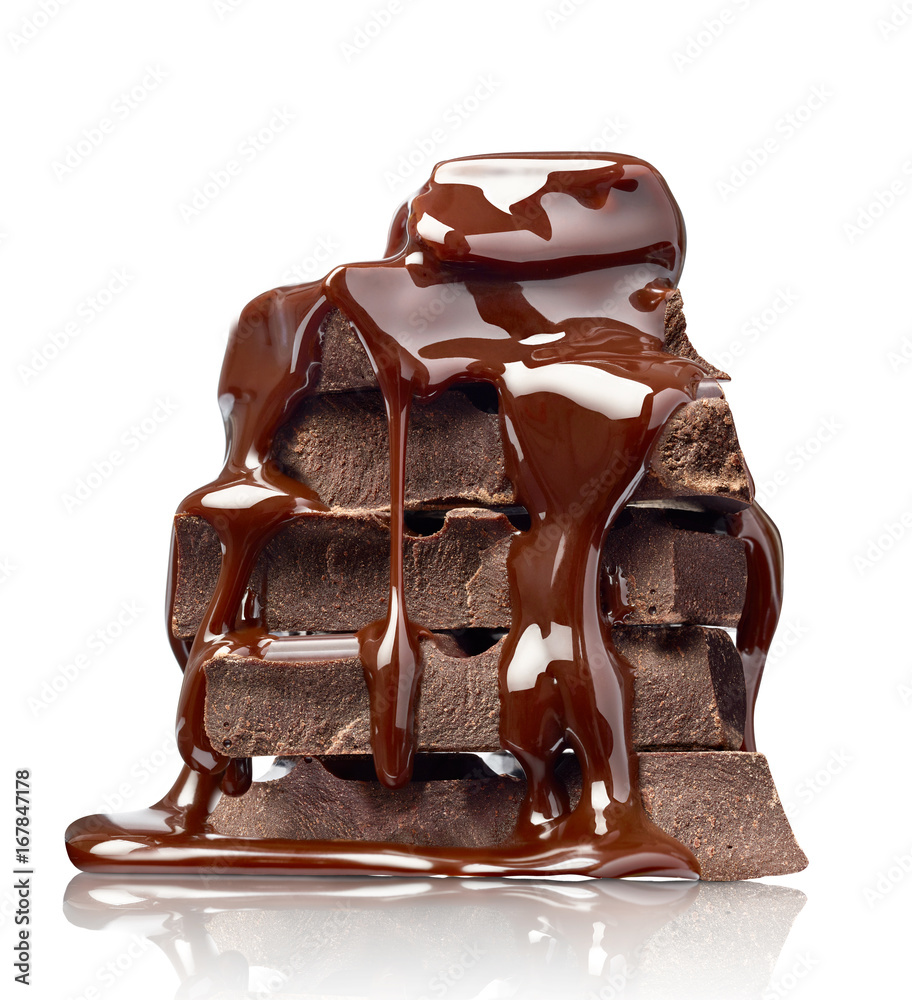 chocolate sweet food dessert stack syrup - obrazy, fototapety, plakaty 