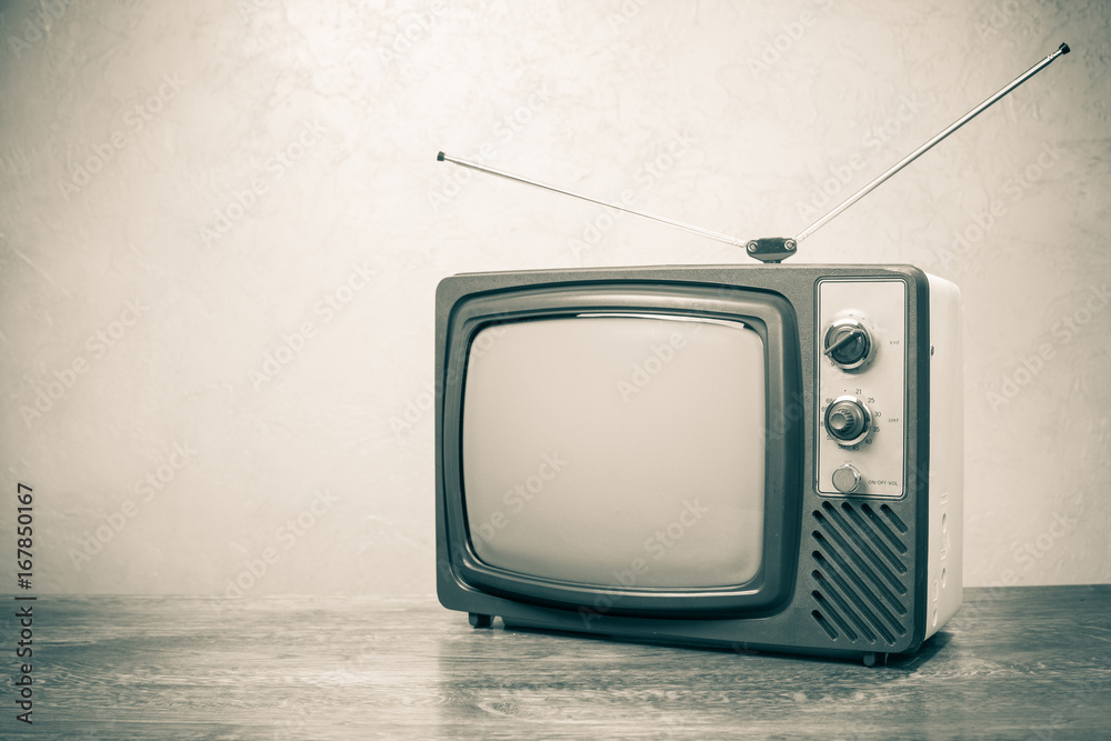 70's unknown vintage television table 70s vintage television | Premium AI-generated image