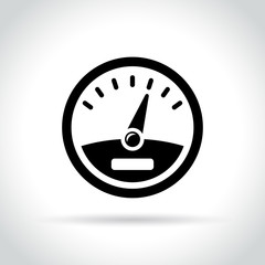 Wall Mural - speedometer icon on white background