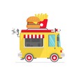 fast food truck icon vector illustration